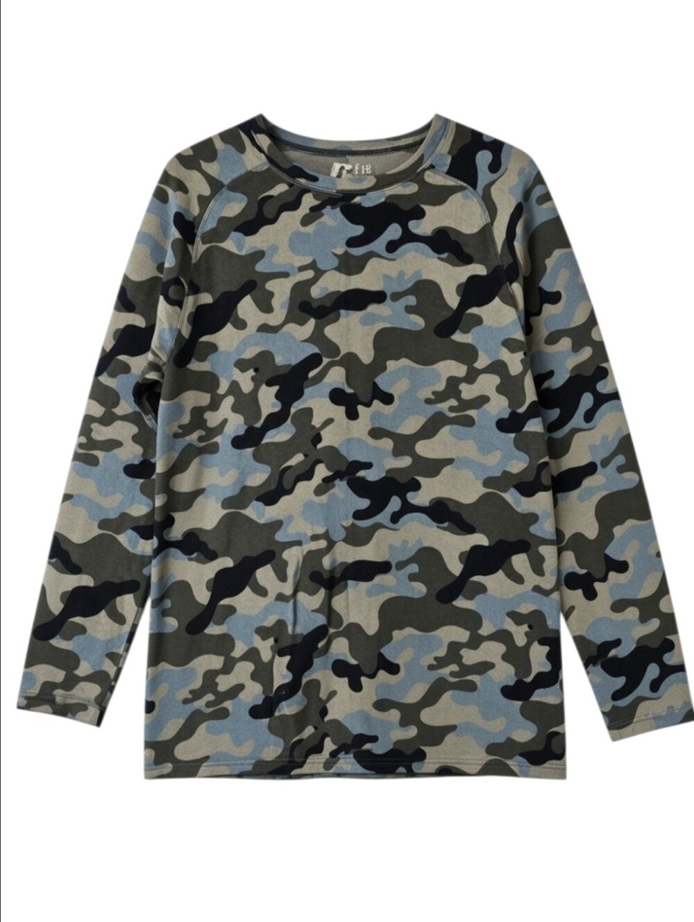 Russell Mens Large Camo Fleece Pullover Sweatshirt Dri-Power 360 Long Sleeve